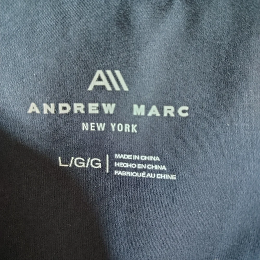 Andrew Marc Stretch Cotton Navy Jumpsuit L - Picture 9 of 11